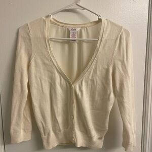 Candie's Cream Button-Up Cardigan